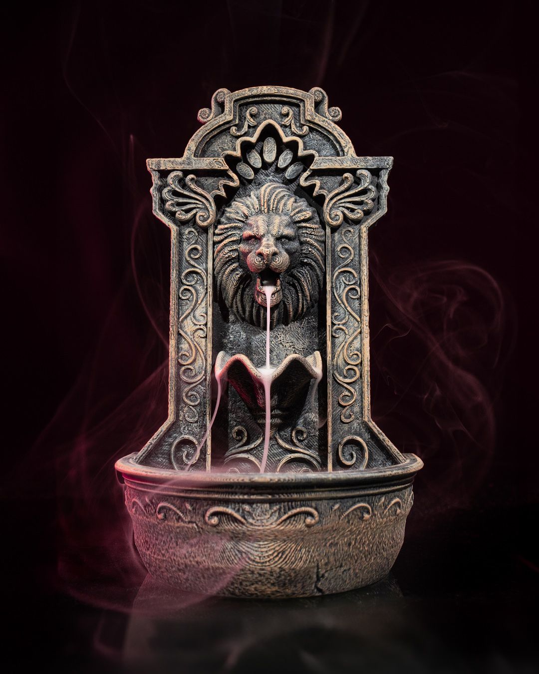 Lion's Courage Fountain Backflow Burner